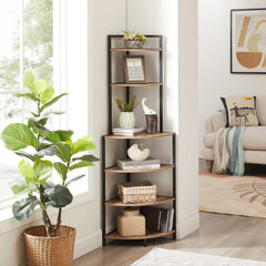 Bellemave® 6-Tier Corner Open Bookcase