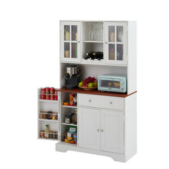 Bellemave® Modern Kitchen Pantry Storage Cabinet with Charging Station