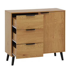 Bellemave® Storage Cabinet with 3 Drawers & Adjustable Shelf