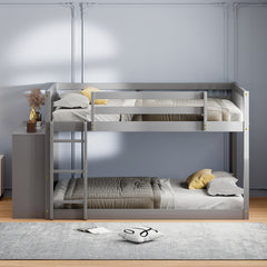 Bellemave® Bunk Bed with 4 Drawers and 3 Shelves