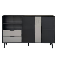 Bellemave® Featured Two-door Storage Cabinet with Two Drawers and Metal Handles