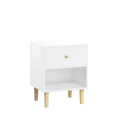 Bellemave® Wooden Nightstand with One Drawer One Shelf