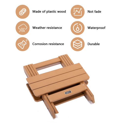 Bellemave® Adirondack Portable Folding Side Table All-Weather and Fade-Resistant Plastic Wood