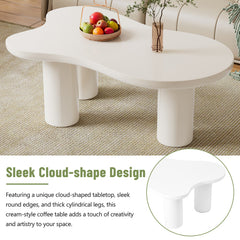 Bellemave® Easy Assembly Cloud Coffee Table with 3 Sturdy Legs