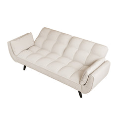 Bellemave® 57" Soft Sofa with Two Armrests and Throw Pillow