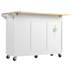 Bellemave® Rolling Kitchen Cart on Wheels with Foldable Counter Top and Slide-Out Shelf, Towel Rack and Drawer,