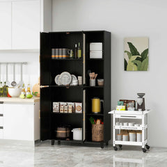 Bellemave® 4 Door Cabinet with 4 Adjustable Inner Shelves