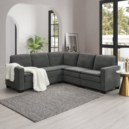 Bellemave® 89" Oversized Velvet Modern L-Shaped Sectional Sofa with Double Cushions