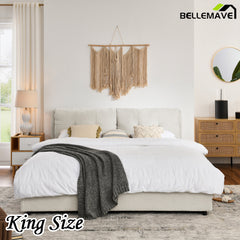 Bellemave® Storage Upholstered Hydraulic Platform Bed with Integrated Headboard