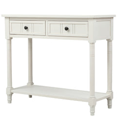 Bellemave® Traditional Design Console Table with Two Drawers and Bottom Shelf