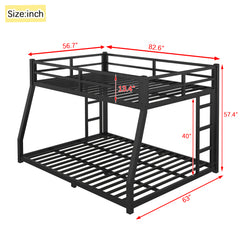 Bellemave® Full XL over Queen Metal Bunk Bed