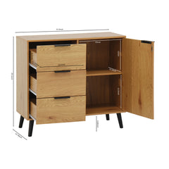 Bellemave® Storage Cabinet with 3 Drawers & Adjustable Shelf