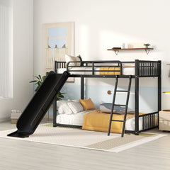 Bellemave® Metal Twin Size Bunk Bed with Slide