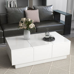 Bellemave® Coffee Table with 2 large Hidden Storage Compartment and 2 Drawers