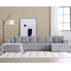 Bellemave® 131" U-shaped Modular Sectional Couch with 8 Pillows