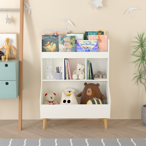 Bellemave® Multifunctional  Kids Bookshelf and Toy Storage with Legs