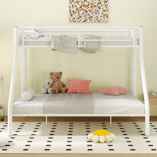 Bellemave® Twin XL over Queen Metal Bunk Bed with Ladder and Guardrails