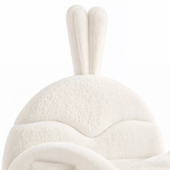 Cute rabbit shaped upholstered headboard detail for kids bed