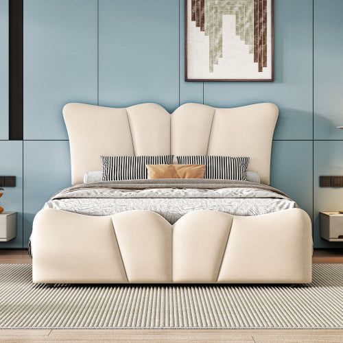 Bellemave® Velvet Upholstered Platform Bed