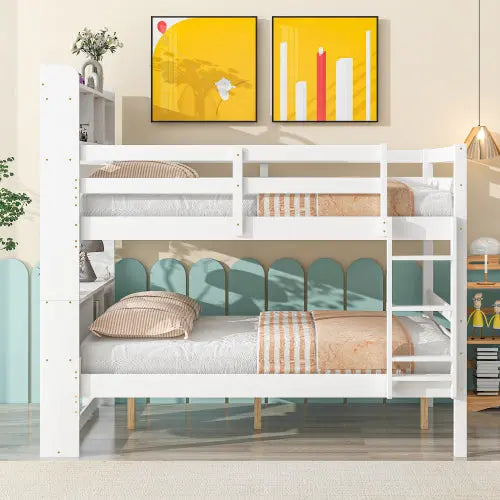 Bellemave® Bunk Bed with Bookcase Headboard