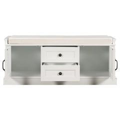 Bellemave® Storage Bench with 2 Drawers and 2 Cabinets Bellemave®