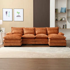 Bellemave 110.62" Modern Large Chenille Fabric U-Shape Sectional Sofa Bellemave