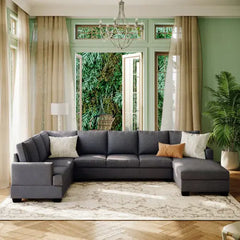 Bellemave 125.6" Modern Large Upholstered U-Shape Sectional Sofa, Extra Wide Chaise Lounge Couch Bellemave
