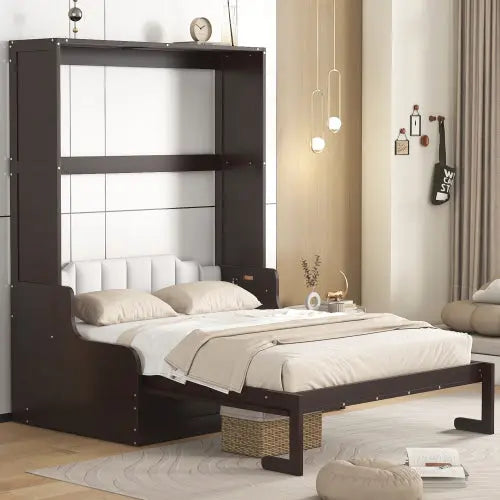 Bellemave® Queen Size Murphy Bed with Cushion,Convertible Into Sofa Bellemave®