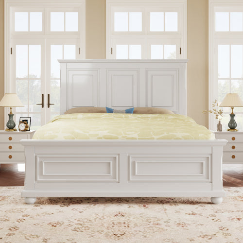 Bellemave® Traditional Town and Country Style Pinewood Vintage Platform Bed