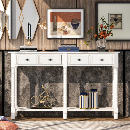 Bellemave® Console Table with Two Storage Drawers and Bottom Shelf