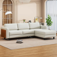 Bellemave® 101.6" L-shaped Upholstered Sectional Sofa with Chaise Longue