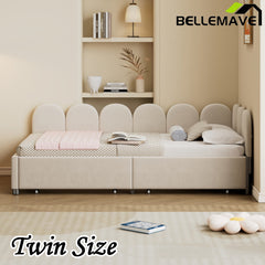 Bellemave® Velvet Upholstered Daybed with 2 Drawers and Soft Fabric Headboard