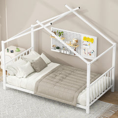 Bellemave® Twin Size Metal Montessori House Bed