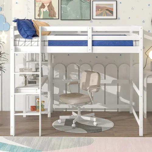 Bellemave® Loft Bed with Built-In Desk Bellemave®