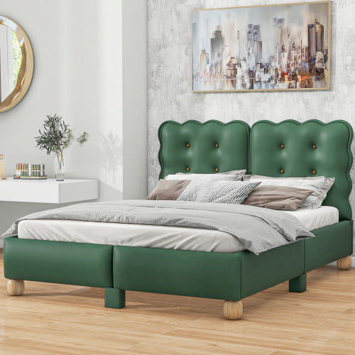 Bellemave Full Size Upholstered Platform Bed with Support Legs