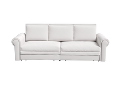 Bellemave® Chesterfield Sofa,93.7" King Pull Out Sofa Bed with Nailhead Trim & Rolled Arm