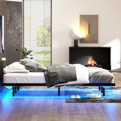 Bellemave® Modern Metal Floating Bed with LED Light