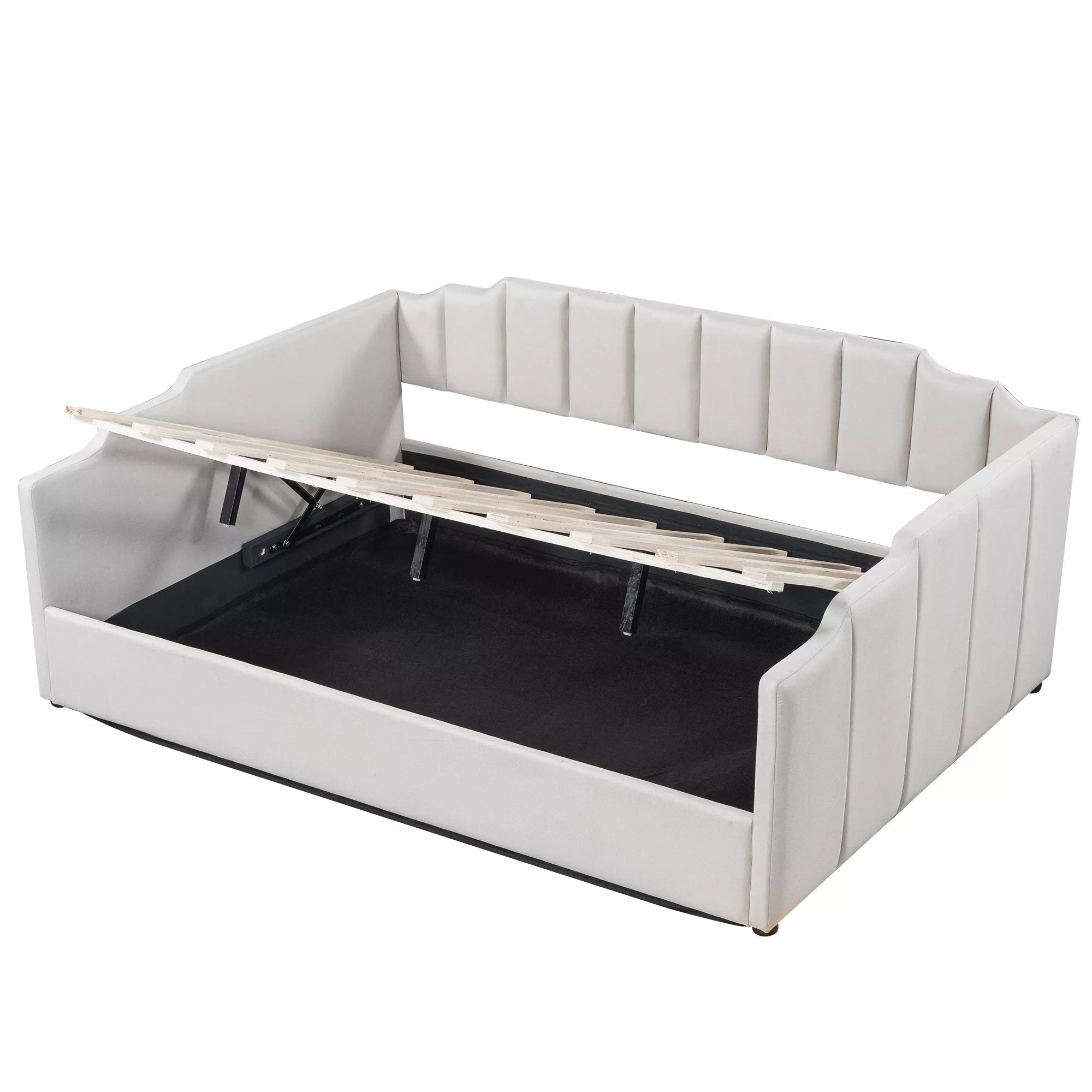 Bellemave® Full Size Upholstered Daybed for Bedroom,Guest Room,Lift Up Storage Bedframe with Wood Slat Support Bellemave®