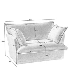 Bellemave® Modern Luxury Two-Seater with Pillows