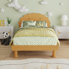 Bellemave® Twin Size Kids Cookie-Shaped Platform Bed