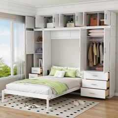 Bellemave® Murphy Bed with Lockers and Wardrobes