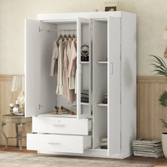 Bellemave® 3-Door Mirror Wardrobe with Shelves Bellemave®