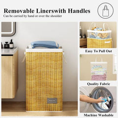 Bellemave® Full Fabric Laundry Basket with Lid with Handle Removable Bag Bellemave®