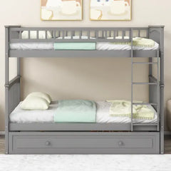 Bellemave Convertible Bunk Bed with Twin Size Trundle Bellemave