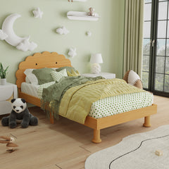 Bellemave® Twin Size Kids Cookie-Shaped Platform Bed