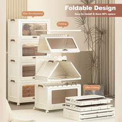 Bellemave® 4 Tier Collapsible Storage Bins, Closet Organizers and Storage