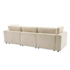 Bellemave® 105" 3 Seater Sofa with Removable Back Cushions and 5 Pillows