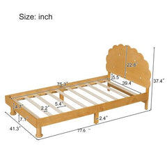 Bellemave® Twin Size Kids Cookie-Shaped Platform Bed