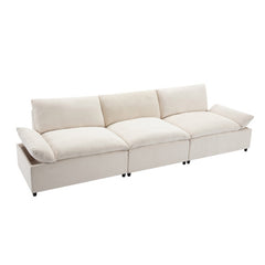 Bellemave® 119.5" 3 Seater Sofa with 2 Storage Units