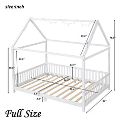 Bellemave® Montessori Bed with Guardrail and LED Light